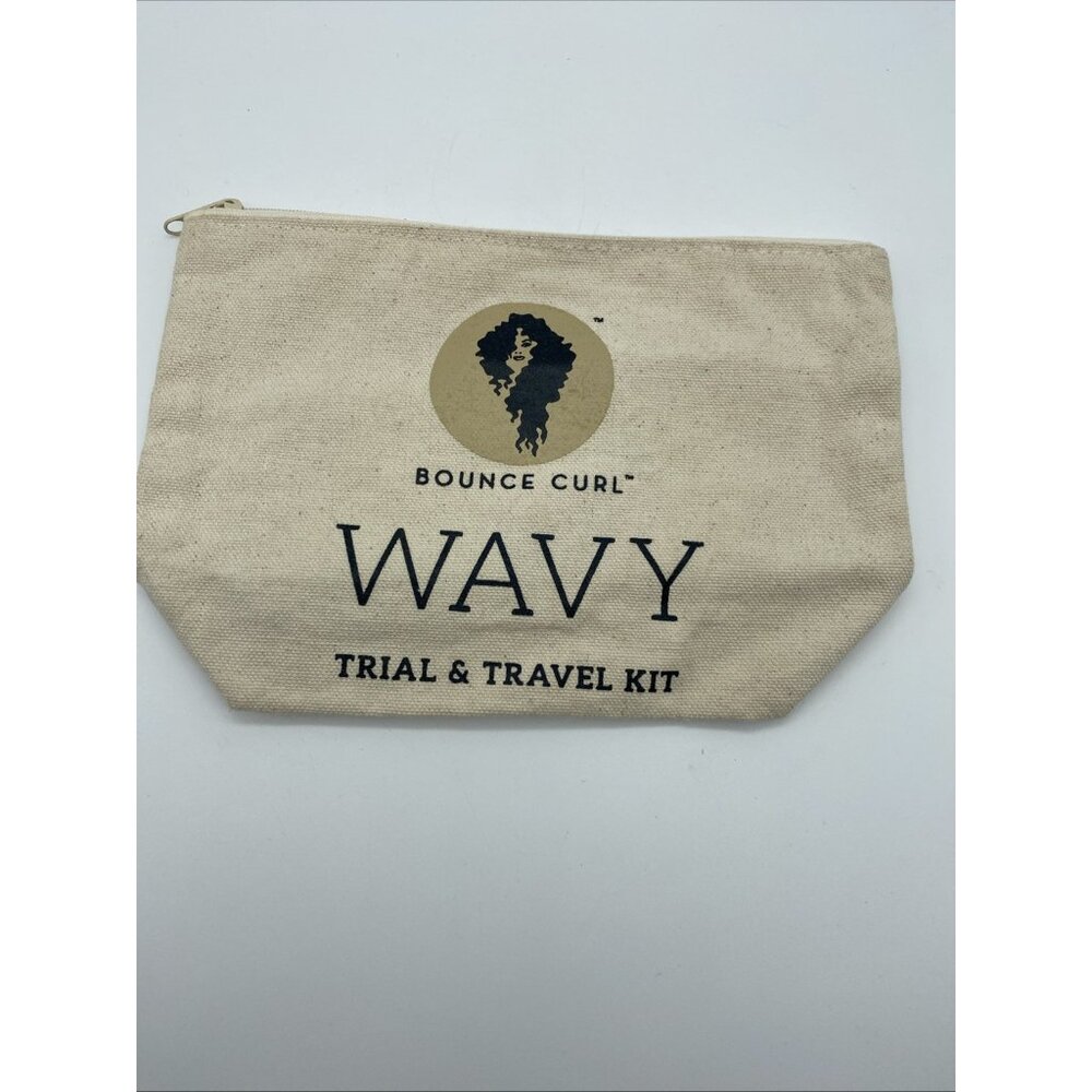 Wavy Bounce Curl Cream Canvas Zip Bag Pouch Organization Travel Kit - Picture 3 of 6
